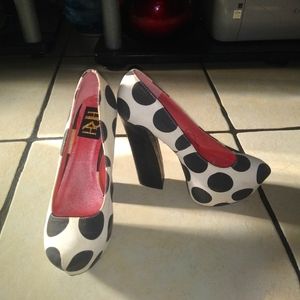 Polka dot heels